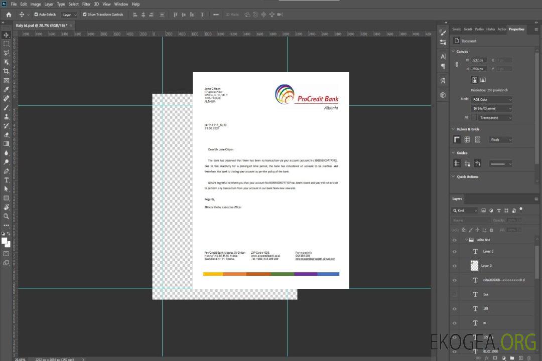 Référence Albanie , Procredit , closure template Référence Albanie , Procredit , closure template
